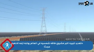 «تهديد كبير» أكبر مشروع طاقة شمسية في العالم يواجه أزمة الانهيار مجددًا